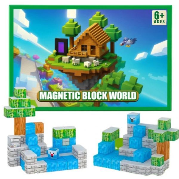 The Block World - #888-3 - 60PC Magnetic Block STEM Building Set - 4 Sets For $30.00