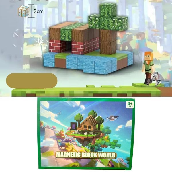 The Block World - #N888-2 - 48PC Magnetic Block STEM Building Set - 4 Sets For $30.00