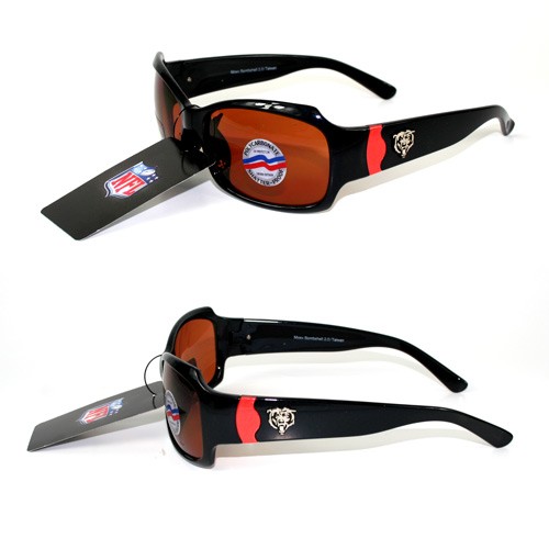 Chicago Bears Sunglasses - The Bombshell Style - Polarized - Black - 12 Pair For $60.00 - Wholesale Chicago Bears Products - Bears Merchandise