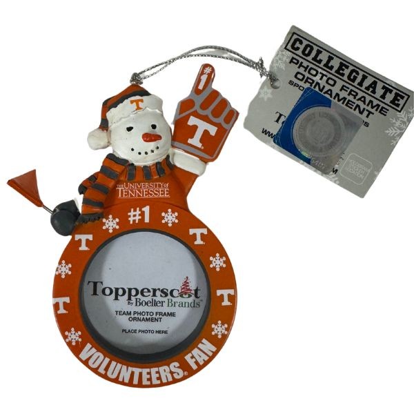 Tennessee Volunteers Ornaments - The Snowman Photo Frame - 6 For $21.00 - Tennessee VOLS