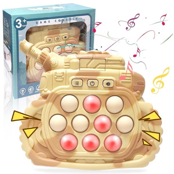 Tank Push - Game Console - LED Lights & Sounds - Colors May Vary - The Ultimate Whack A Mole Gamepad - 8 For $32.00