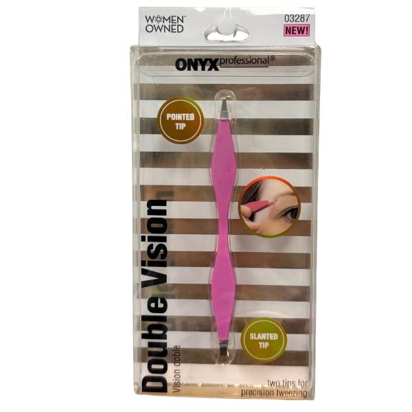 ONYX Professional - Double Vision - #03287 - Double Sided Precision Pointed Tip Tweezers - 24 For $30.00