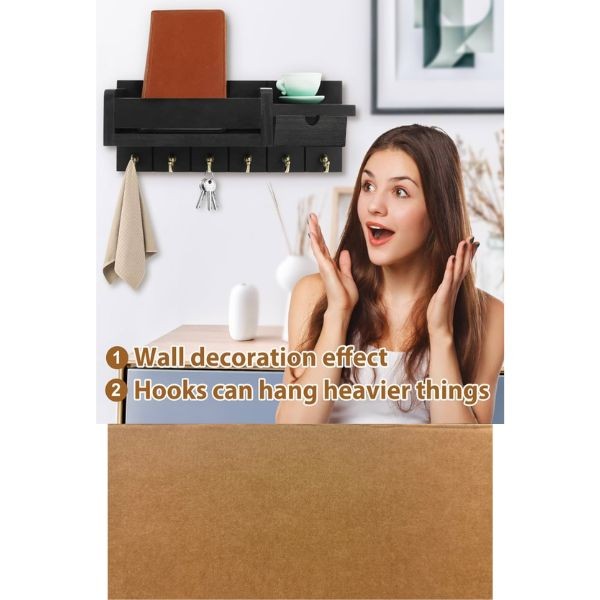 Laughlee Home - The Wall Organizer - Keys, Mail, Remote Drawer - Colors May Vary - 3 For $25.00
