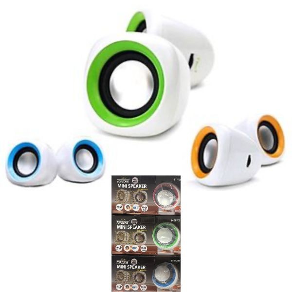 Topzone Home - 2Pack Set Portable Speakers - USB Power - Colors Vary - 6 Sets For $30.00