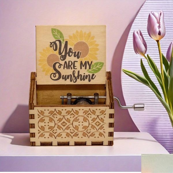 You Are My Sunshine - Premium Winder 3.5" Wooden Music Box - Plays My Sunshine - 8 For $32.00