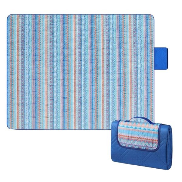 Bertte Outdoor - #Aztec.Eth.Colors - Oversized 79"x59" Picnic Blanket - Quilted Top With Waterproof Nylon Bottom - 3 For $30.00
