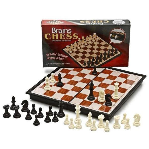 Brains Chess - Magnetic Travel Chess Set - #8508 - Foldable Secure Snap - 6 Sets For $30.00