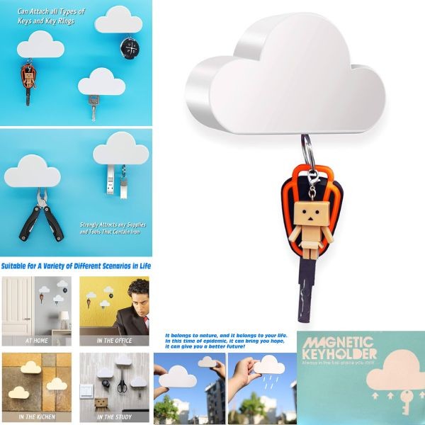 The Cloud - Magical Magnetic Key Holder - Always The First Place You Look - 36 For $24.48
