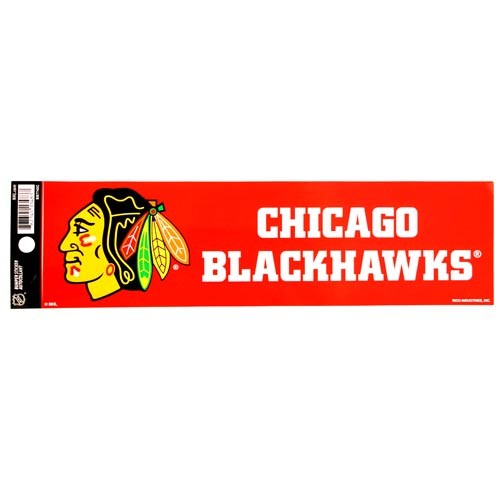 Chicago Blackhawks - 3"x12" Fan Zone Bumper Stickers - 12 For $15.00 - Chicago Blackhawks