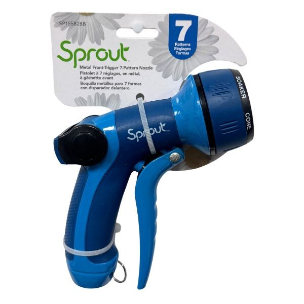 Sprout Gardening - #15582 - Metal Front Trigger 7Pattern Nozzle - 6 For $30.00