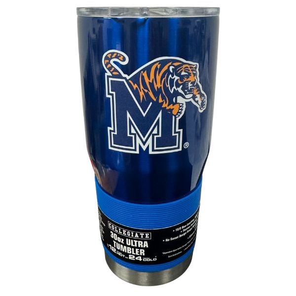 Memphis Tigers Drinkware - 30OZ Stainless Steel Team Ultra Tumbler - 4 For $30.00 - Memphis Tigers
