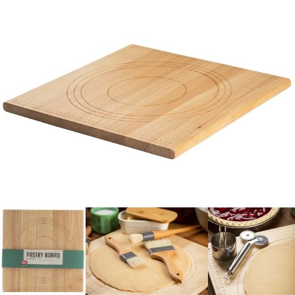 Table Craft - 15"x15"x 3/4" Reversible Pastry Board - Included Measurements and Pie Size Guides - 3 For $30.00