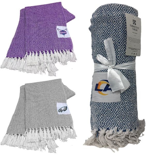 Los Angeles Rams Blankets - 50"x60" - The Farmhouse Throw - 3 For $30.00 - Wholesale Los Angeles Rams Products - Rams Merchandise 2