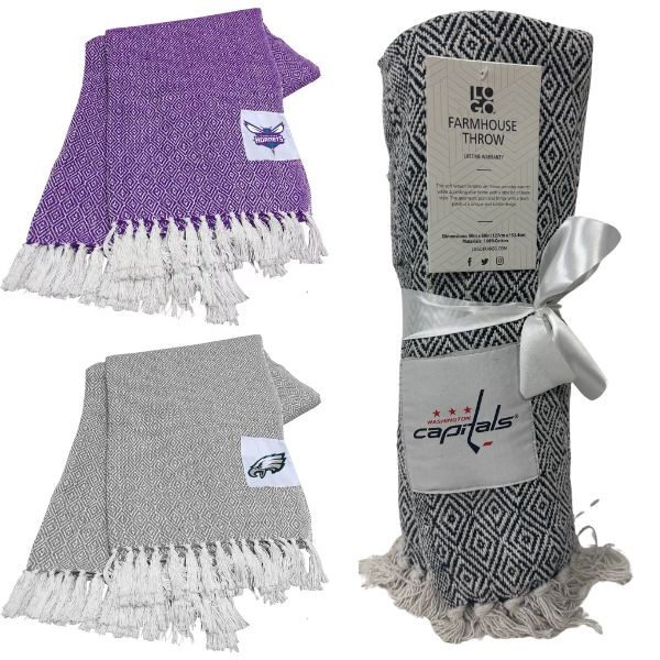 Washington Capitals Blankets - 50"x60 " - The Farmhouse Throw - 3 For $30.00