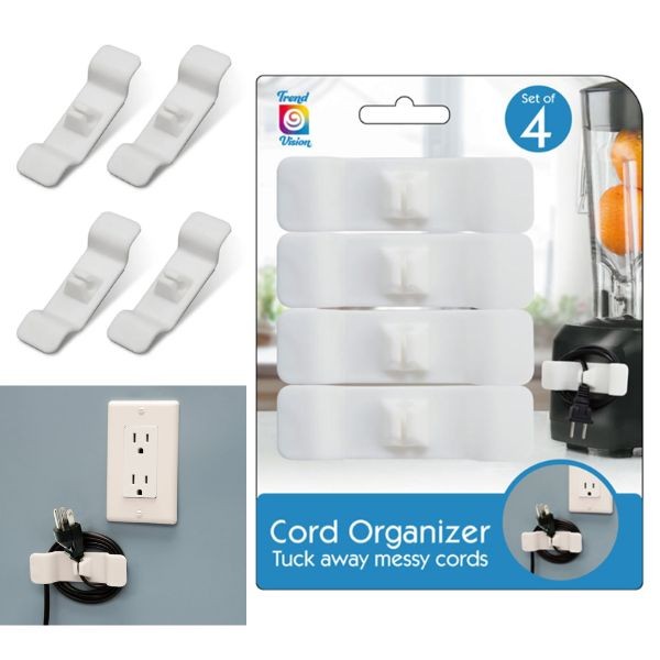 The Cord Organizer - Set Of 4 - #15073 - Compatible With Most Home Appliances - Keep Cables Neat and Tidy - 10 Sets For $35.00