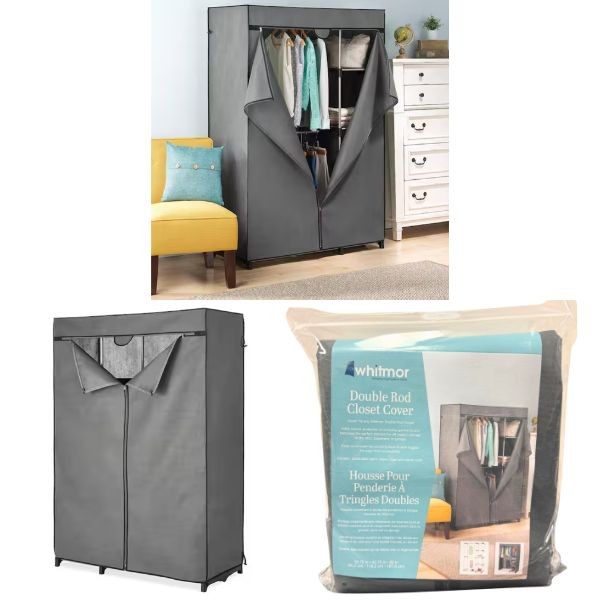 Whitmor Home - Double Rod Over The Closet Cover - Cover Fits any Whitmor Double Rod Closet - 6 For $30.00