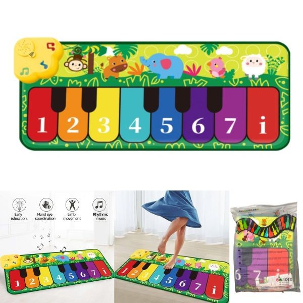 Sanmerson Music Mats - #F2WZ.Green.Jungle - 14"x30" Electronic Piano Mat - Batteries Not Included - 6 For $30.00