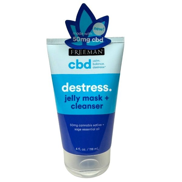 Freeman CBD Jelly Mask & Cleaner - #42786.Blue - 4OZ Destress With Sativa & Sage Essential Oil - 24 For $24.00