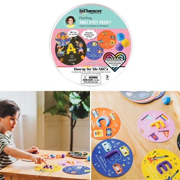 The Influencer - #70092.Brody - Hooray For Me ABC's Kit - Includes 26 Cards and 3 Dough In Bags - 6 Kits For $36.00