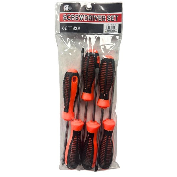 Handy Home 6PC Screwdriver Set - #80102 - Magnetic Tip - Sure Grip Handles - 10 Sets For $35.00
