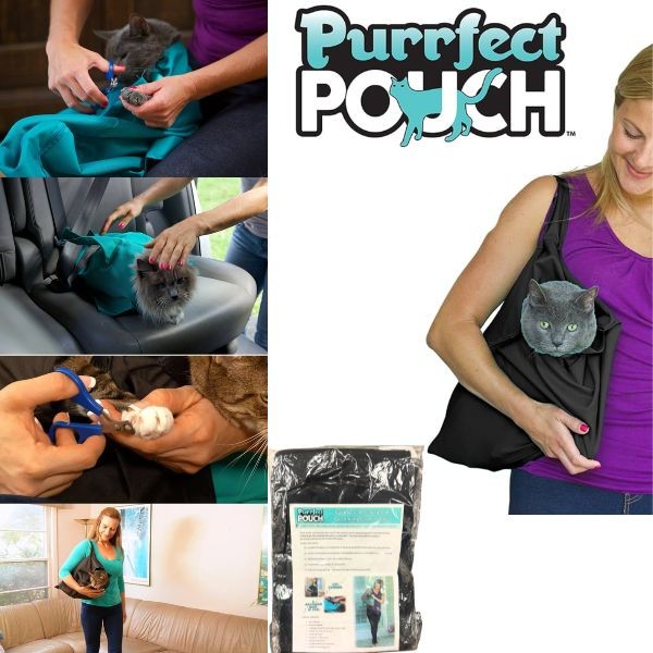 Purrfect Pouch - Comfy Cat Carrier & Grooming Sack In One - 12 For $36.00