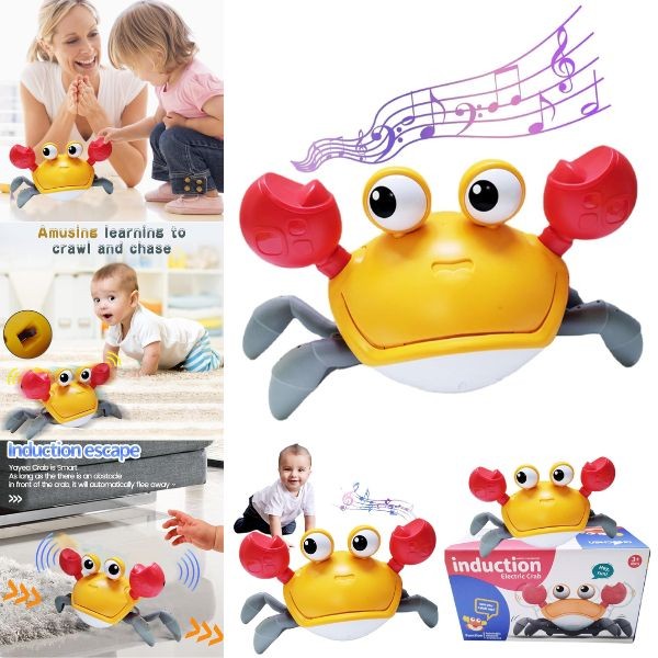 The Walking Crab - #Induction - Walks, Music - Stops And Moves on Touch - Batteries Not Included - 4 For $30.00