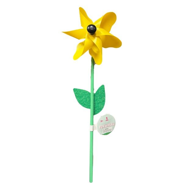 The Pinwheel - 12" Yellow Sunflower Pinwheel - PrePriced: $1.00 - #17364 - 48 For $24.00