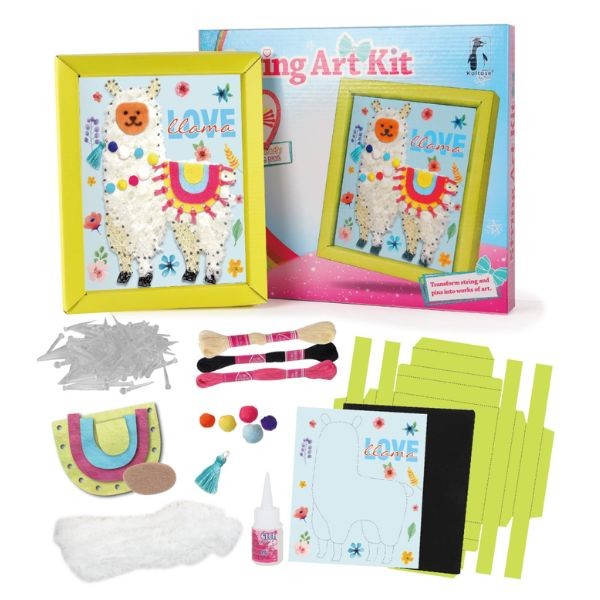 The Llama - String Art Kit - #11518 - Child Friendly Plastic Pins - Transform String Into Art - 6 Kits For $30.00