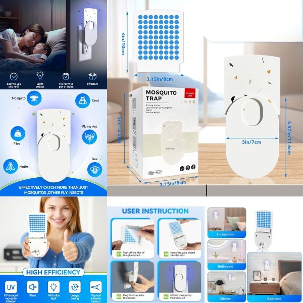 The Mosquito Trap - #DQA004-A.B2 - Strong Low Energy And Quiet - Standard Plug - 8 For $32.00