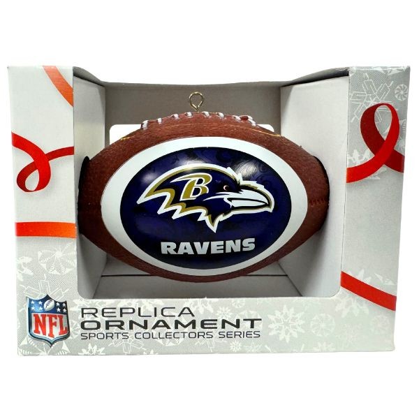 Baltimore Ravens Ornaments - The Footballer - Team Spirit Collection - 6 For $21.00 - Wholesale Baltimore Ravens Products - Baltimore Football
