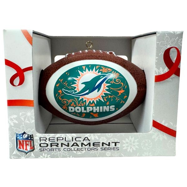 Miami Dolphins Ornaments - The Footballer - Team Spirit Collection - 6 For $21.00 - Wholesale Miami Dolphins Products - Dolphins Merchandise 2