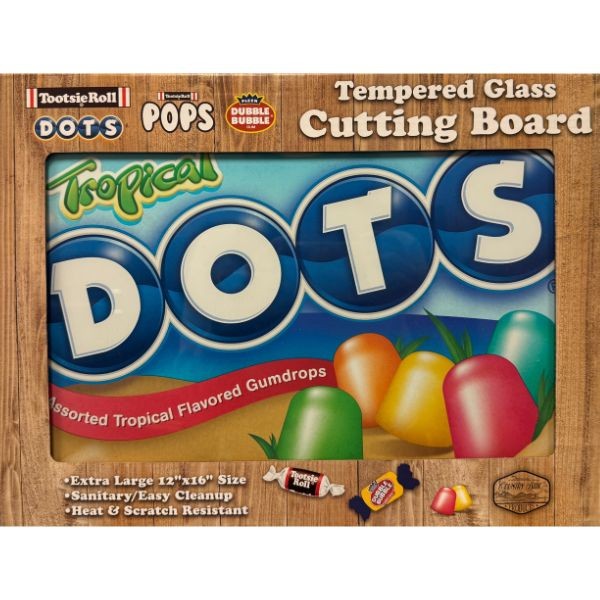 Cutting Board - #20522 - DOTS Classic Candy 16"x12" Tempered Glass Cutting Boards - 6 For $30.00 - Wholesale Mystery Merchandise - Wholesale John Deere - Wholesale Licensed Products