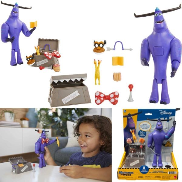 Disney Monsters At Work - Talking Tylor Tuskmon - 8Props Included - 4 For $30.00