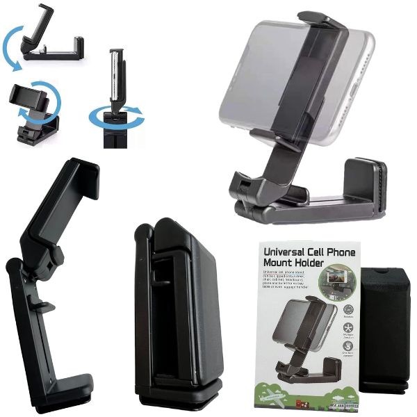 Universal Cell Mount - #Black.EnjoyLife.B2 - Travel Mount - Plane, Cabinet, Desk, Auto Vent, ETC. - Universal - 10 For $35.00