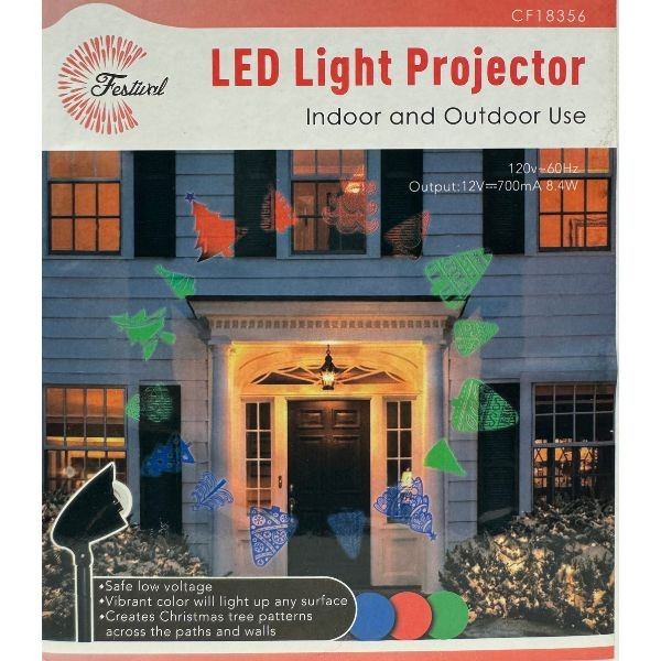 LED Christmas Projector - #CF18356 - The Trees - Garage Door Projector - Stake Included - Standard Plug - 6 For $39.00