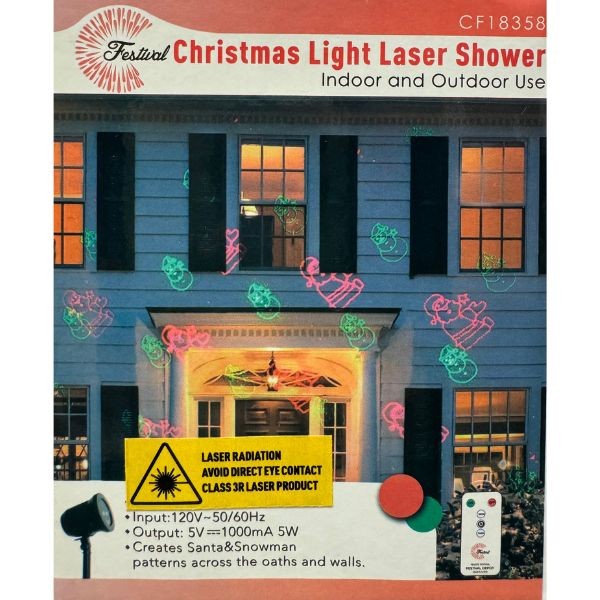 LED Christmas Projector - #CF18358 - Multi Santa/Snowman - Garage Door Projector - Standard Plug - 6 For $39.00