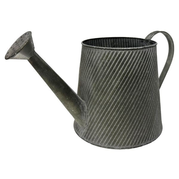 Metal Watering Can - #41152 - 12.5"x6.5"x7" - Distressed Gray Lateral Finish - 6 For $30.00 - Wholesale Mystery Merchandise - Wholesale John Deere - Wholesale Licensed Products