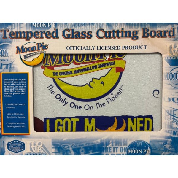Got Mooned - #41602 - 16"x12" - Moon Pie - Tempered Glass Cutting Boards - 6 For $30.00