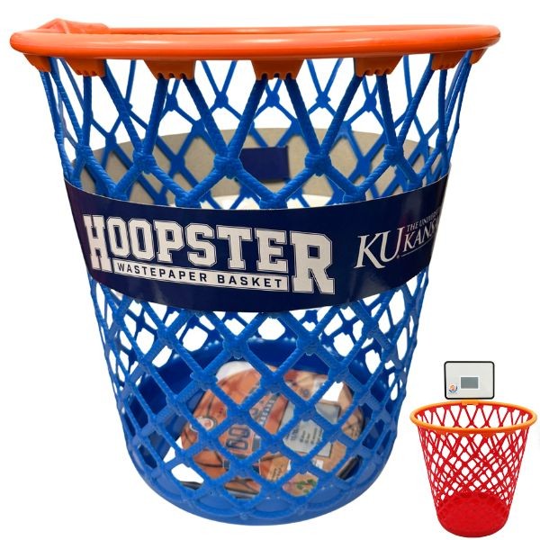 Kansas Jayhawks Hoopster - Team Color Hoop Look Waste Basket - 7 For $35.00 - Kansas Jayhawks