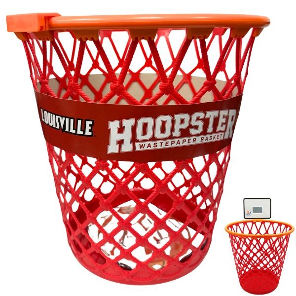 Louisville Cardinals Hoopster - Team Color Hoop Look Waste Basket - 7 For $35.00 - Louisville Cardinals