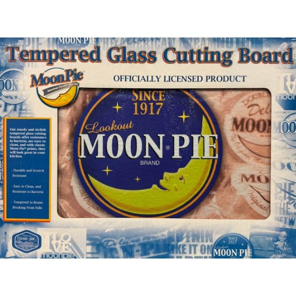Moon Pie Since 1917 - #41601 - Tempered Glass Cutting Boards - 6 For $30.00 - Wholesale Mystery Merchandise - Wholesale John Deere - Wholesale Licensed Products