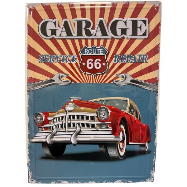 Garage Route 66 - #61492 - 17"x12" Metal Tin Signs - The Country Series - 8 For $32.00