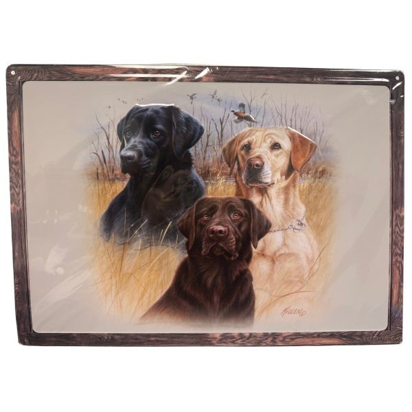 Three Dogs On The Hunt - #40064 - 17"x12" Metal Tin Signs - The Country Series - 8 For $32.00