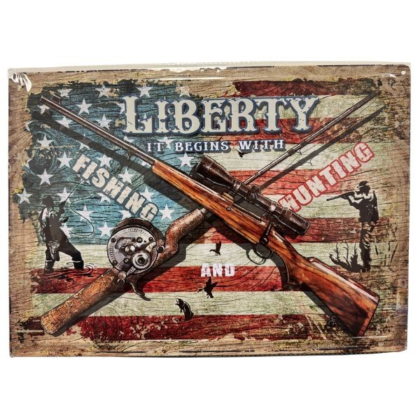 Liberty, Fishing & Hunting - #41512 - 17"x12" Metal Tin Signs - The Country Series - 8 For $32.00