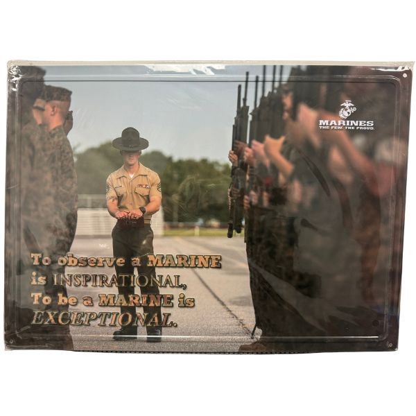 Marines Observe Inspirational - #46009 - 17"x12" Metal Tin Signs - The Country Series - 8 For $32.00