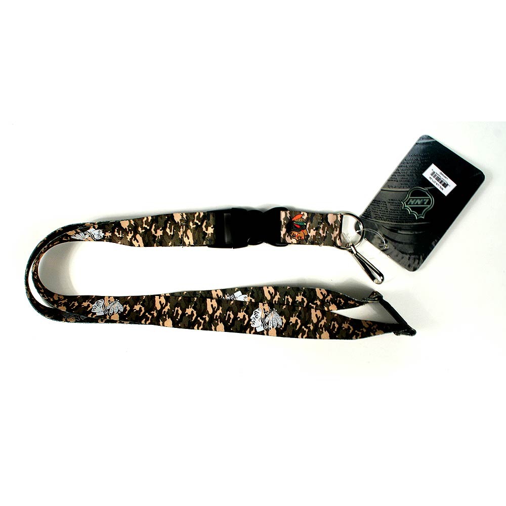 Chicago Blackhawks Lanyards - Army Camo Style - Premium 2Sided - 12 For $30.00 - Chicago Blackhawks