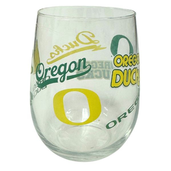 Oregon Ducks - 17OZ Retro Team Spirit Wine Glasses - 6 For $30.00 - Oregon Ducks