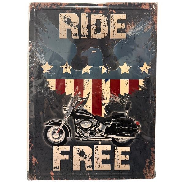 Ride Free - #61424 - 17"x12" Metal Tin Signs - The Country Series - 8 For $32.00