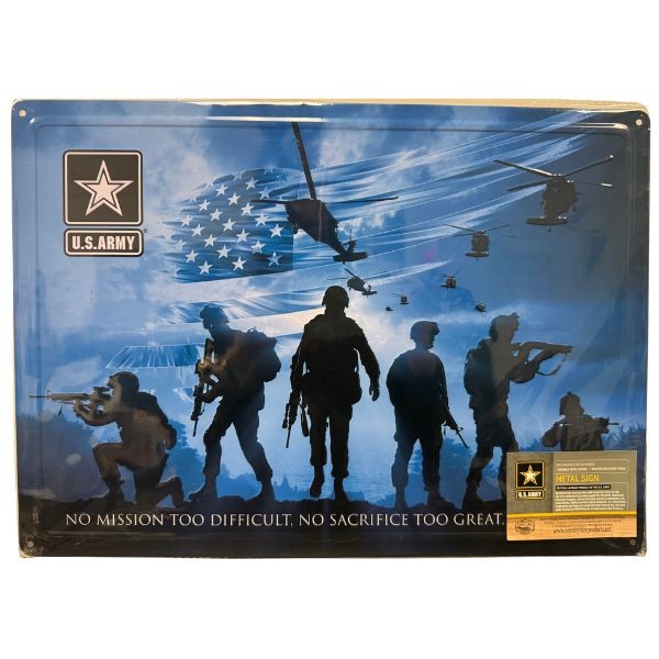 US Army Mission Sacrifice - #45019 - 17"x12" Metal Tin Signs - The Country Series - 8 For $32.00