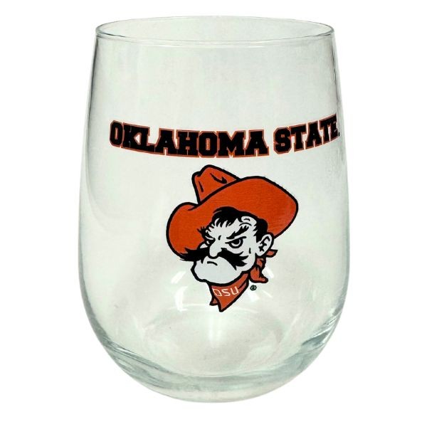 Oklahoma State Cowboys - 17OZ Retro Team Spirit Wine Glasses - 6 For $30.00 - Oklahoma State